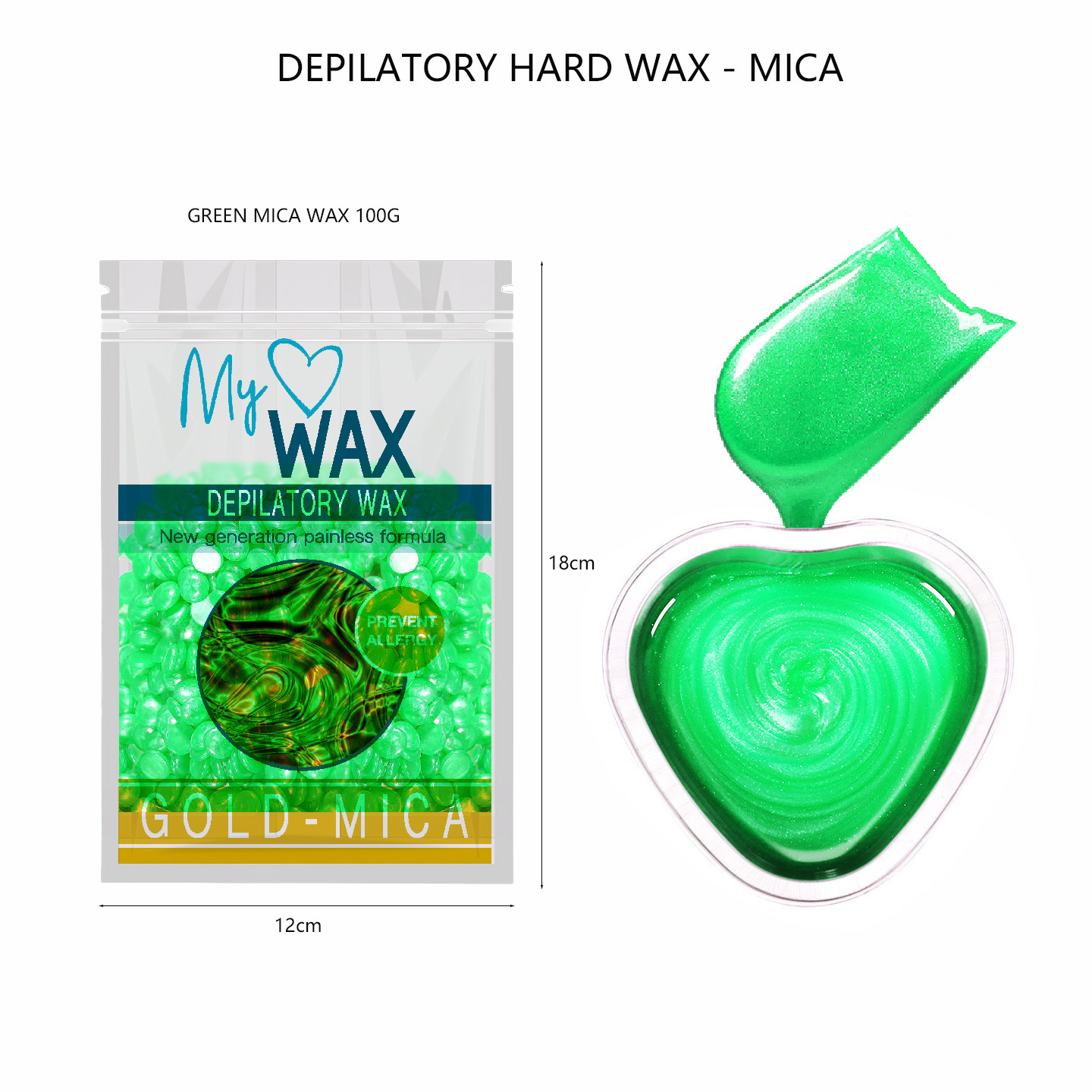 Mica hot wax stripless easy dry hypoallergenic wax beads efficent hair removals