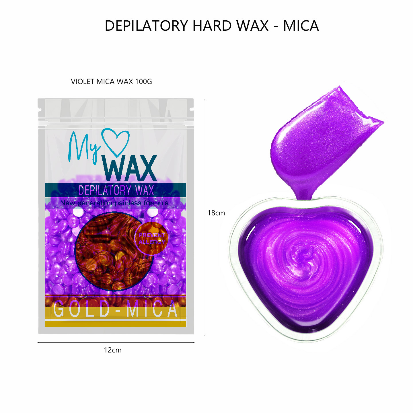 Mica hot wax stripless easy dry hypoallergenic wax beads efficent hair removals