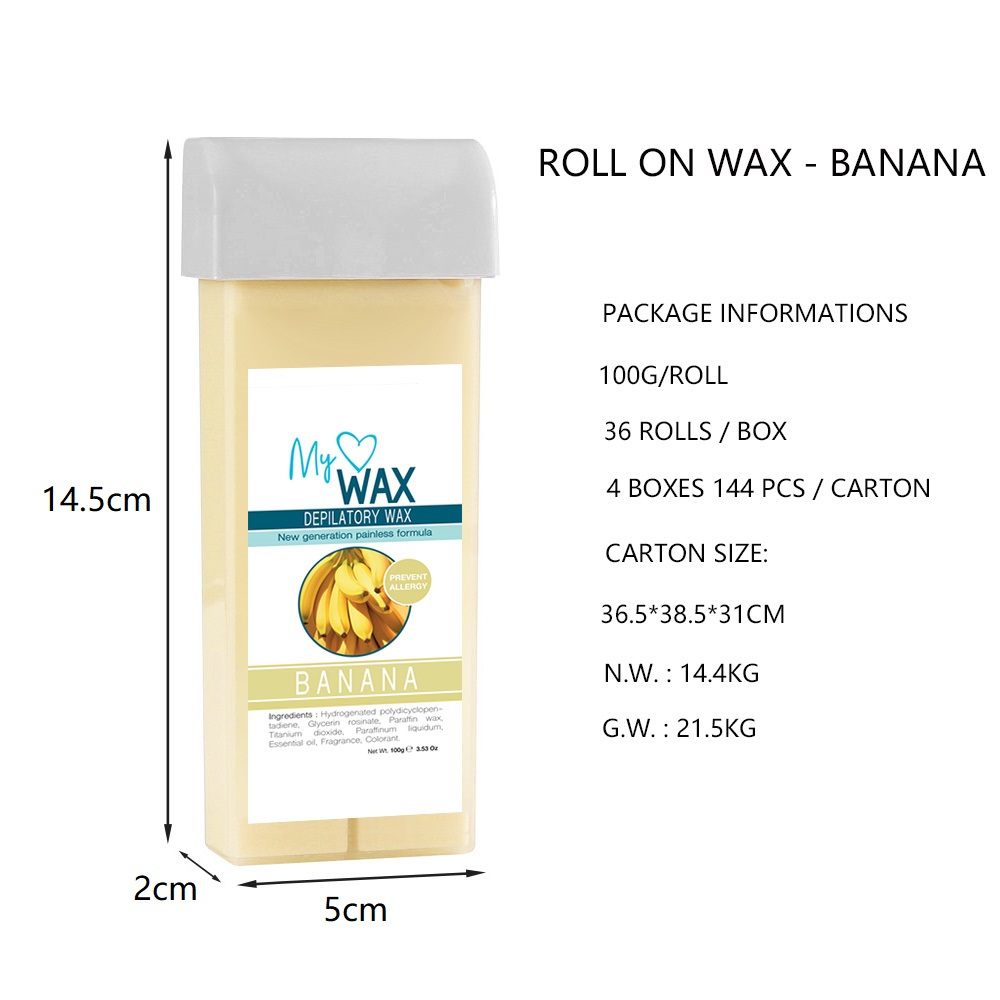 Roll on Wax on roll Strip Wax cold wax form body hair removal salon waxing