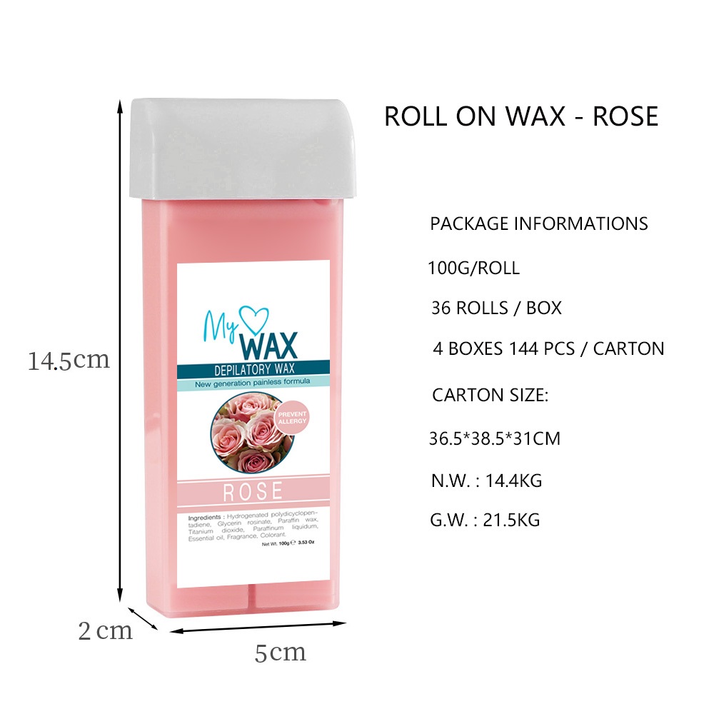 Roll on Wax on roll Strip Wax cold wax form body hair removal salon waxing