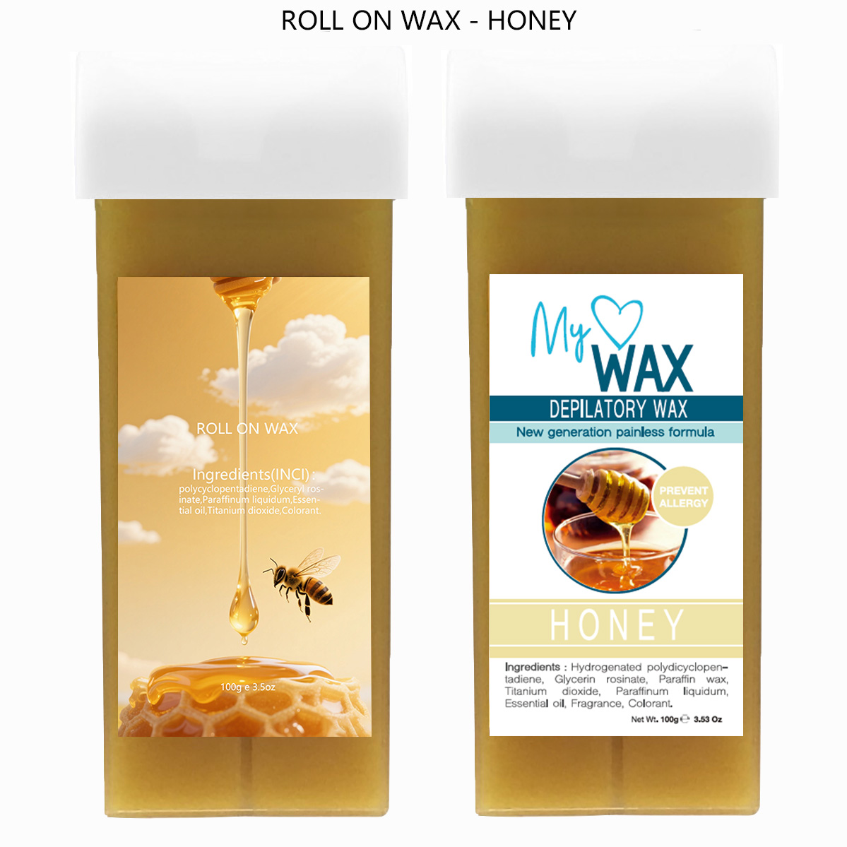 Roll on Wax on roll Strip Wax cold wax form body hair removal salon waxing