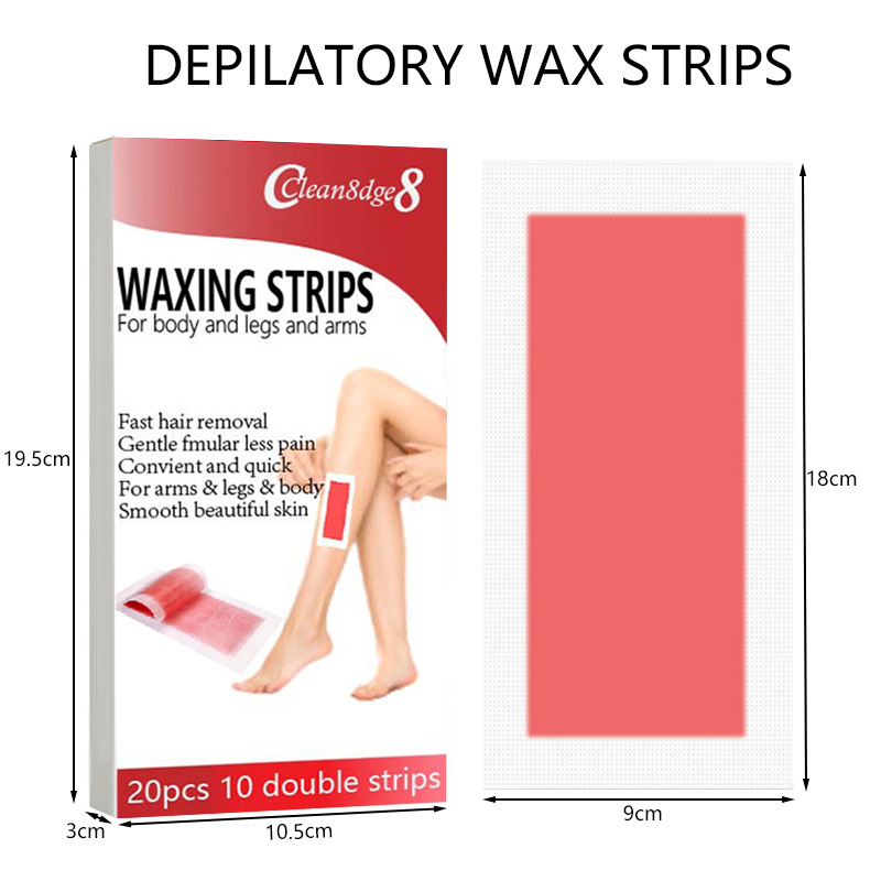 Depilatory wax strip