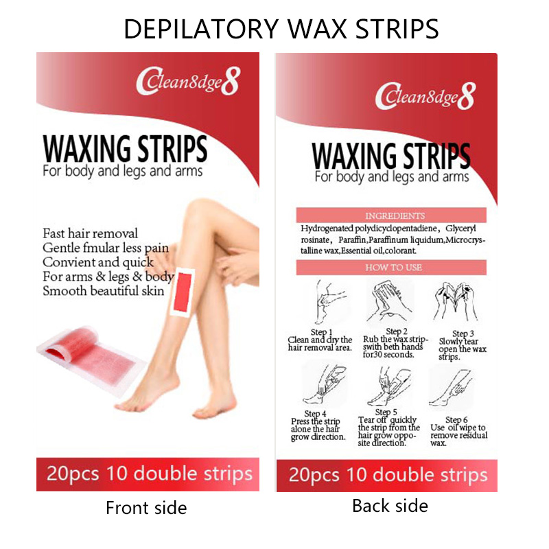 Depilatory wax strip