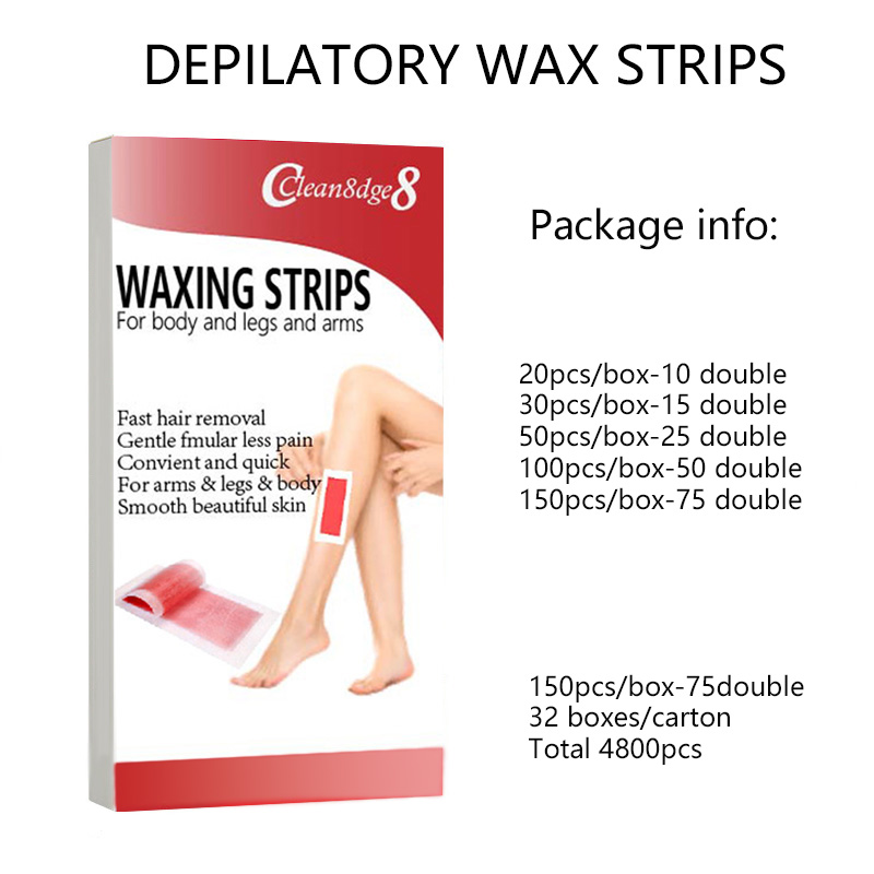 Depilatory wax strip