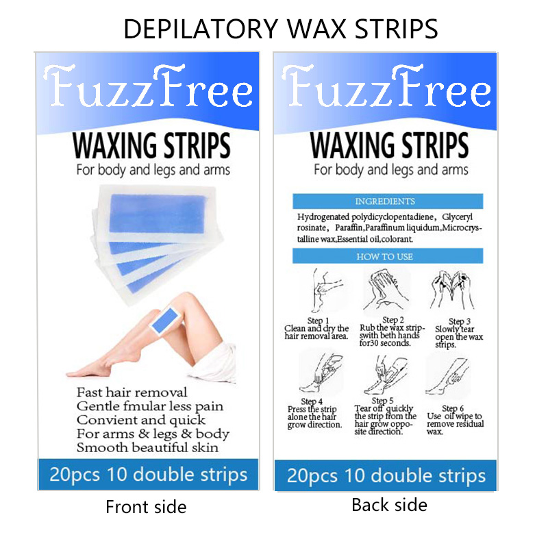 Depilatory wax strip