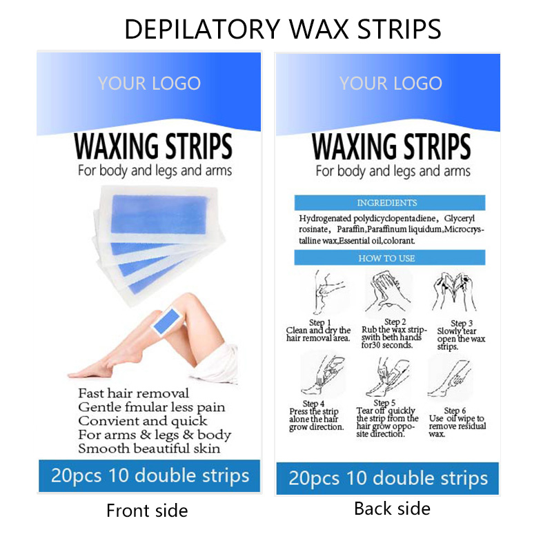 Depilatory wax strip