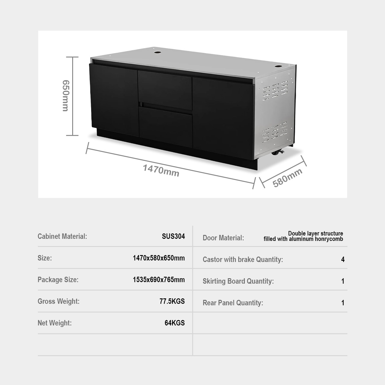 304 Stainless Steel Outdoor Kitchen