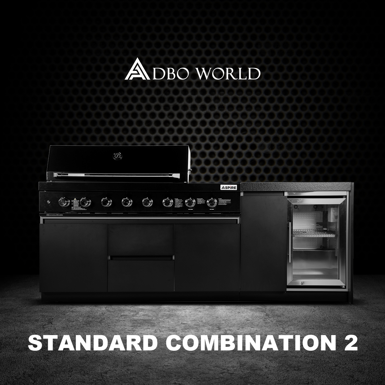 304 Stainless Steel Prefab Outdoor Kitchen Black