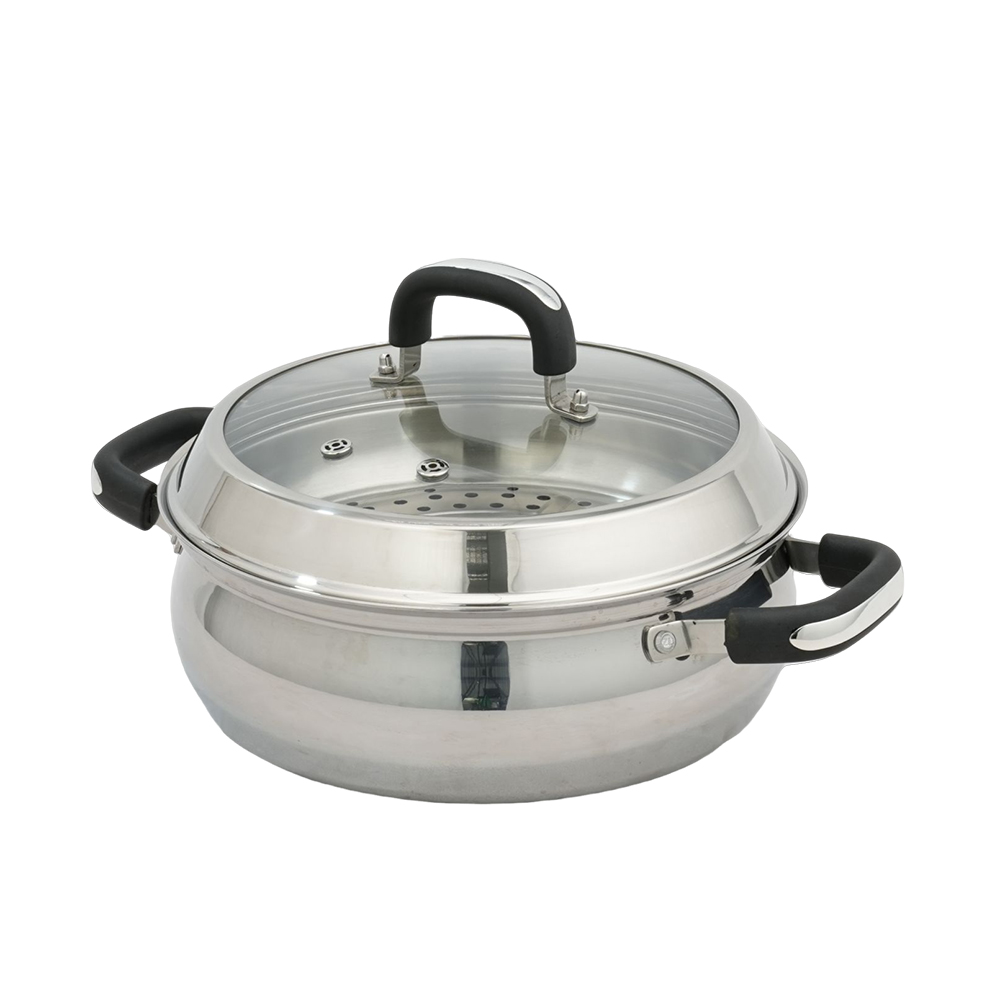 Source Manufacturer Wholesale Stainless Steel Induction Cookware Cooking Steamer Pot With Cover