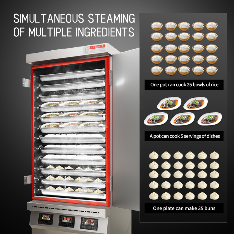 Commercial Food Warming Cabinet Automatic Rice Steaming Cabinet