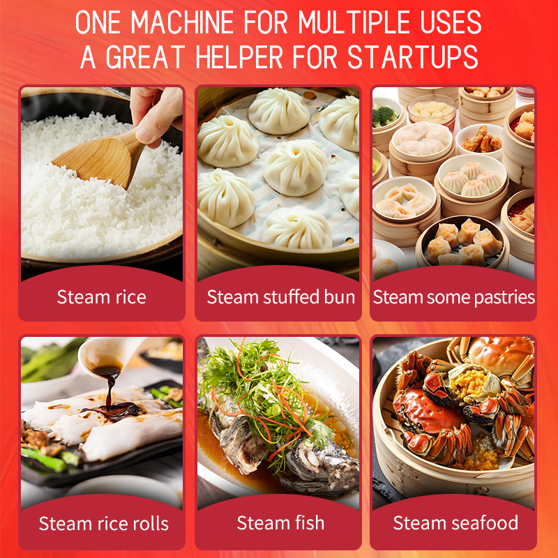 Stainless Steel Energy-saving Fast-heating Commercial Steamed Buns And Snacks Electric Steamer