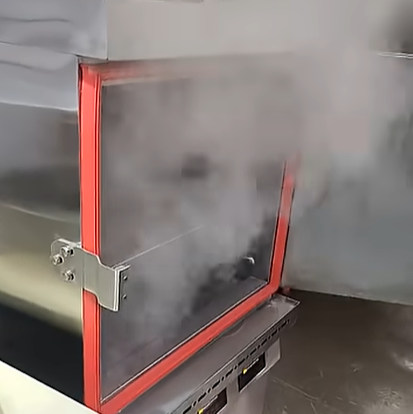 This rice steamer produces steam in seconds and is 40% more energy-efficient than traditional heating element steamers.