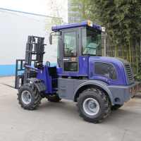 Mini All Rough Terrain Forklift With Diesel Engine