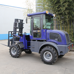 Mini All Rough Terrain Forklift With Diesel Engine