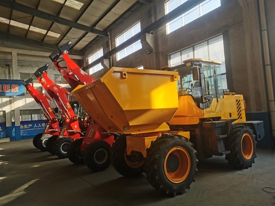 Front End Dump Truck And Front End Loader