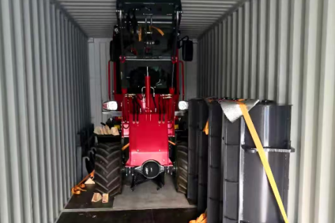 delivery 4 sets ZL908 compact articulated mini wheel loader radlader in 40HC