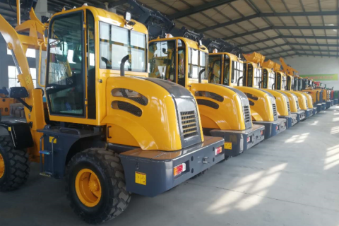 Nine 1.5 Ton Wheel Loaders Ready for International Shipment