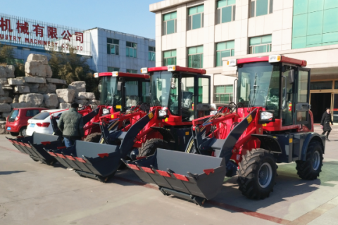 Delivery of Three Compact Wheel Loaders to Europe with EU-5 Engine & CE Certification