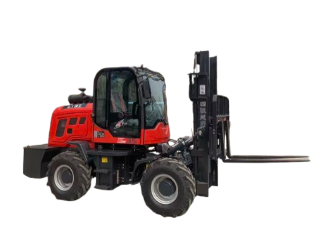 3.5 ton compcact all rough terrain diesel engine forklift