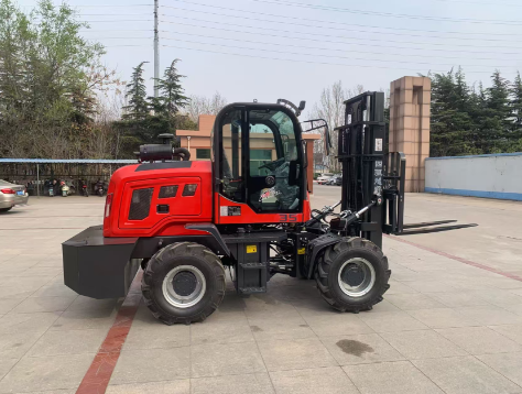 3.5 ton compcact all rough terrain diesel engine forklift