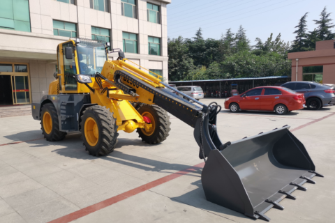 Carregadeira compacta de 2,5 toneladas, carregadeira telescópica de rodas TL2500 Telehandler