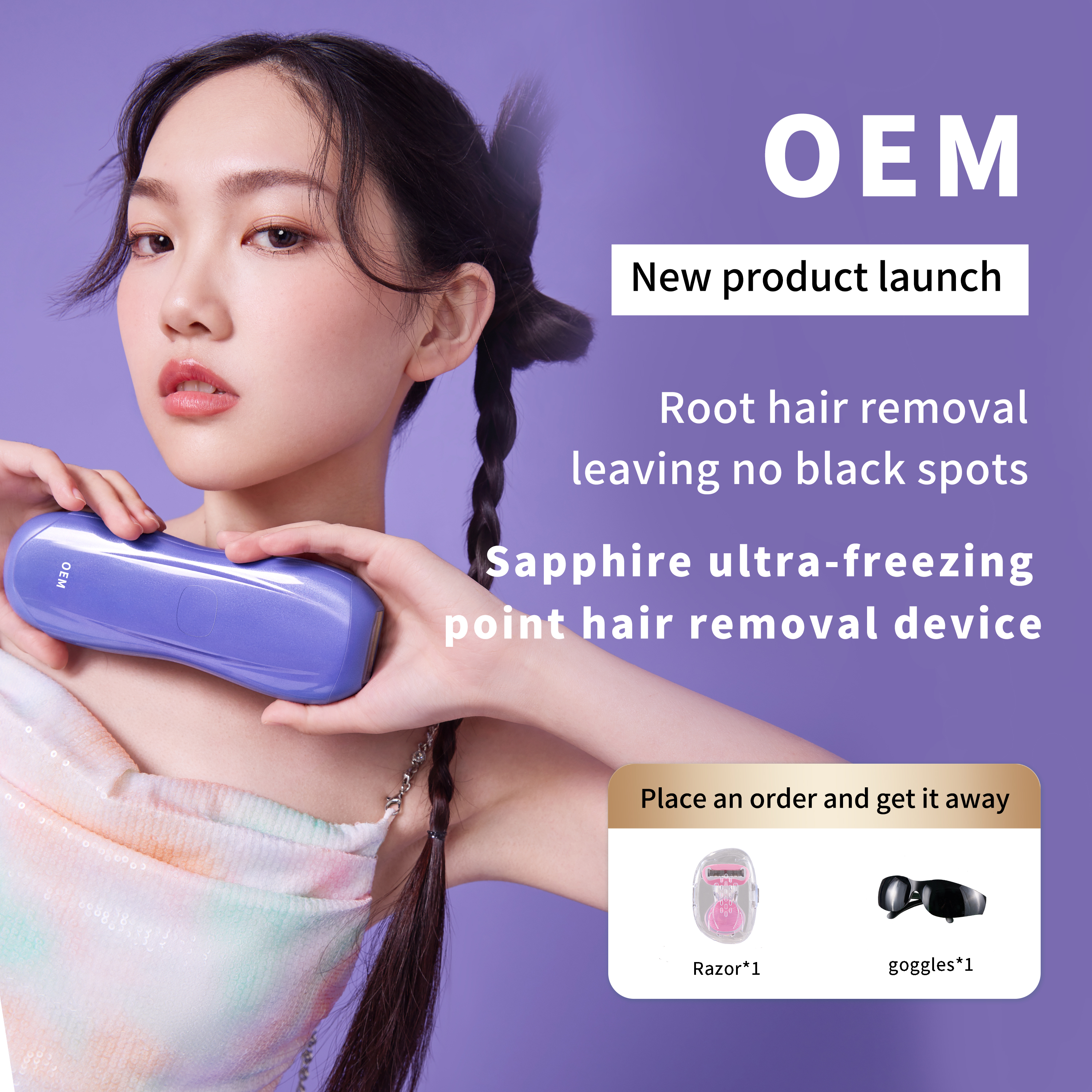Ipl Machine Portable Epilator Ice Cooling Painless Body Permanent IPL Laser Hair Removal at Home Use Hair Removal Device