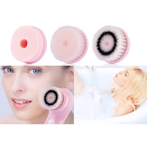 4 in 1 Portable Double Sides Stand-Up 3D Massage Brush Face Scrub Brush Silicone Face Cleaner Brush