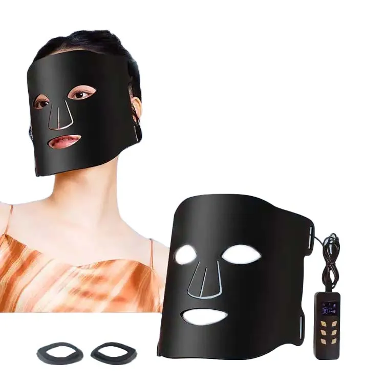 Anti Aging Advanced Photon Portable Professional Soft Mask Silicone 4 Color Flexible Red Infrared Light Therapy Mask Device