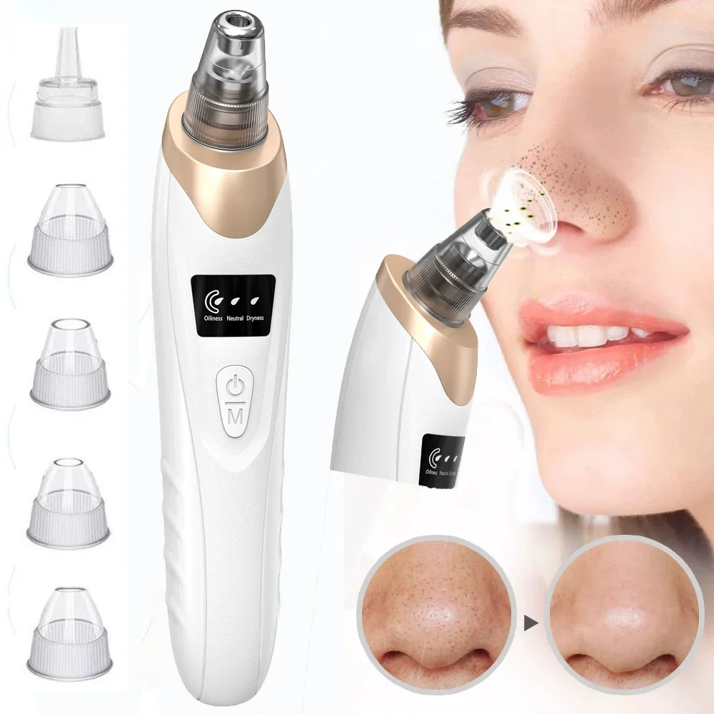 Facial Nose Pore Cleaner Remover Tool Electric Suction Vacuum Blackhead Remover for Blackheads Acne Blemishies Pimples Remove
