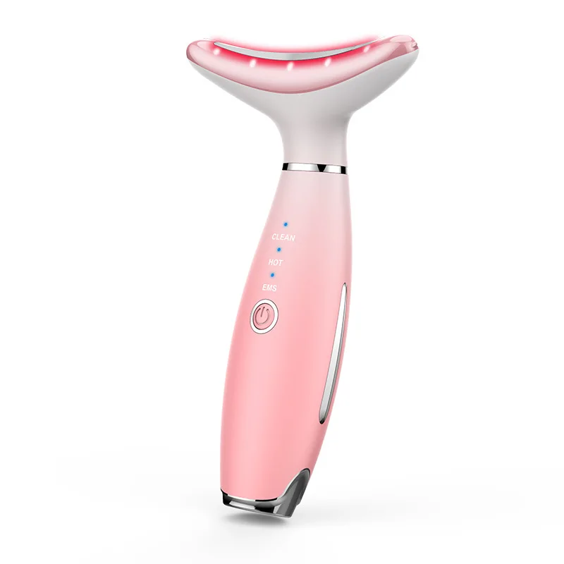 Face Lifting Neck Beauty RF Led EMS Photon Device Skin Care Electric Anti-wrinkle Facial Neck Massage Machine
