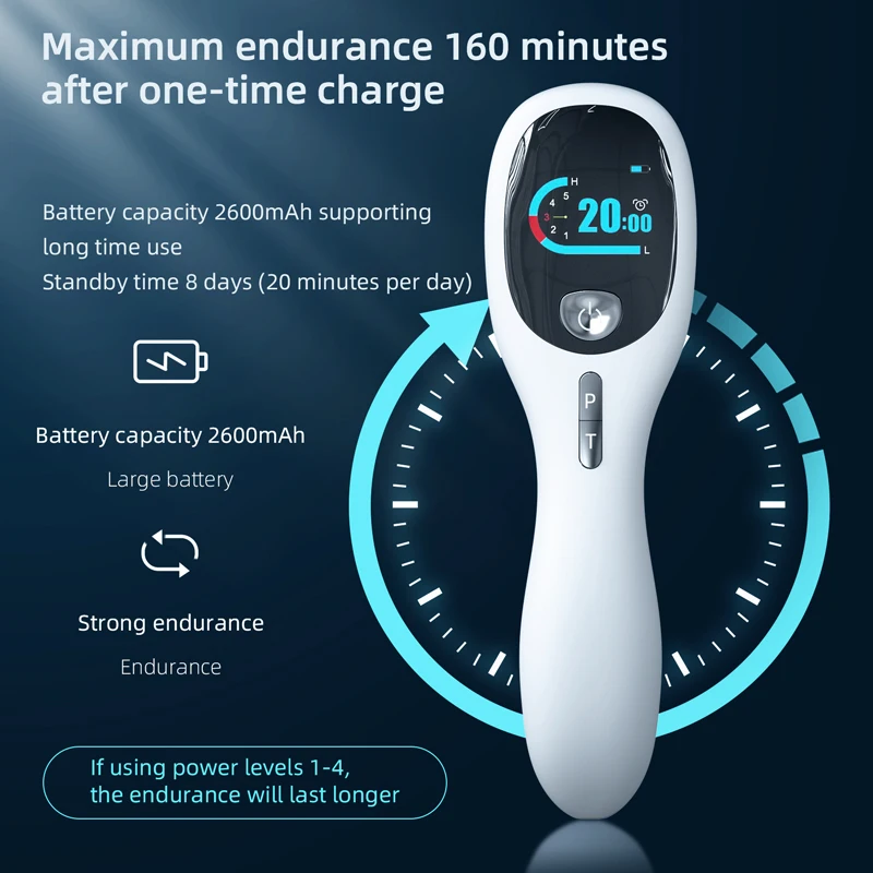 Updated New Physical Therapy Device with Stronger Higher Power 808nm and 650nm Low Level Lase Pain Relief Treatment