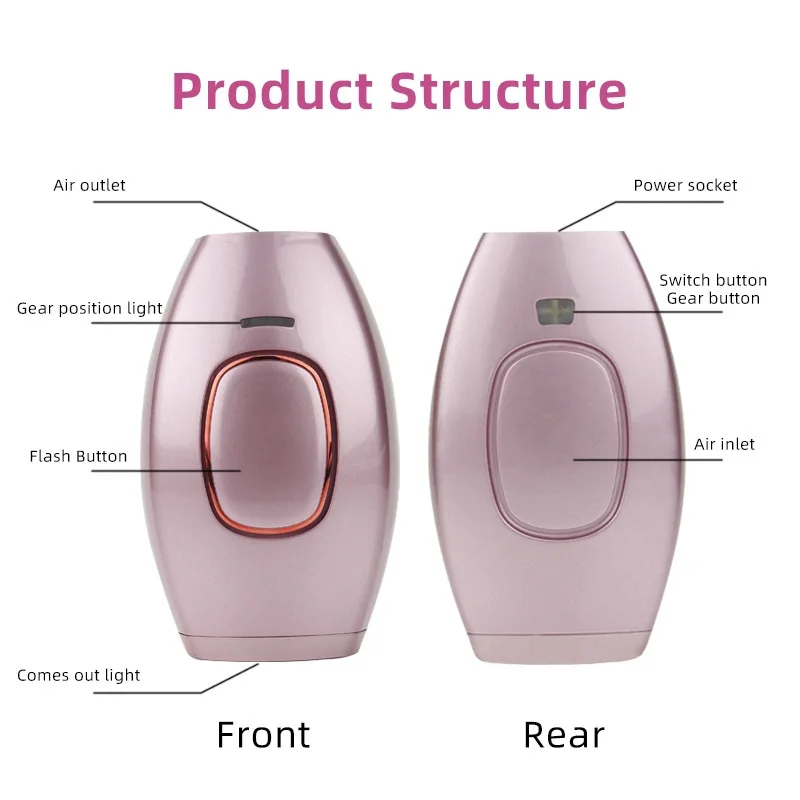 Portable Electric IPL Hair Removal Ice Cooling Home Use Beauty Care Face and Body Hair Remover Device Braum Hair Removal