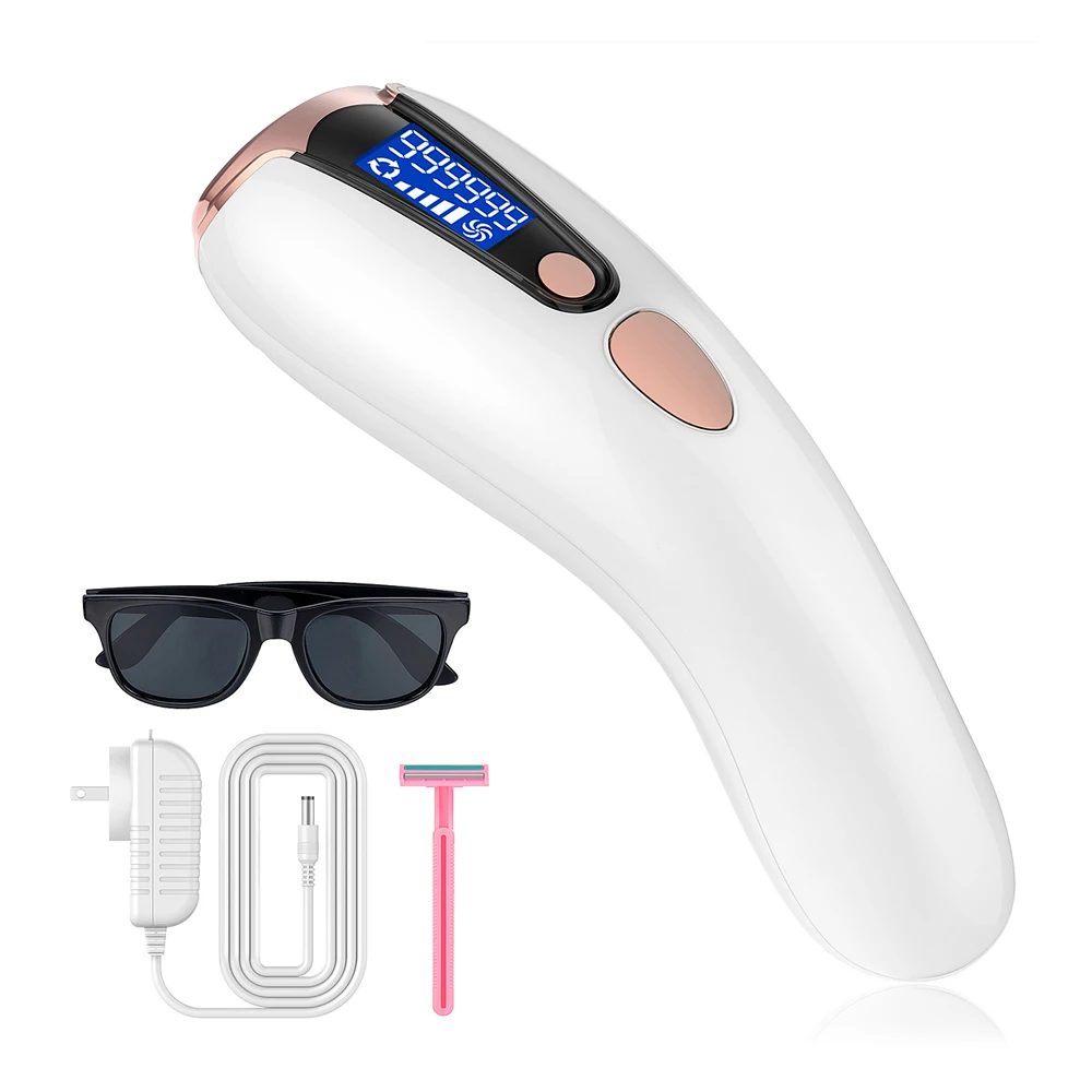 Portable Ipl Machine Epilator Ice Cooling Painless Body Permanent IPL Laser Hair Removal at Home Use LCD Hair Removal Device