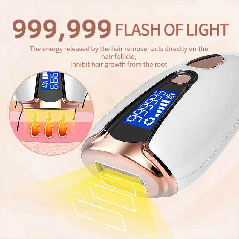 Portable Ipl Machine Epilator Ice Cooling Painless Body Permanent IPL Laser Hair Removal at Home Use LCD Hair Removal Device