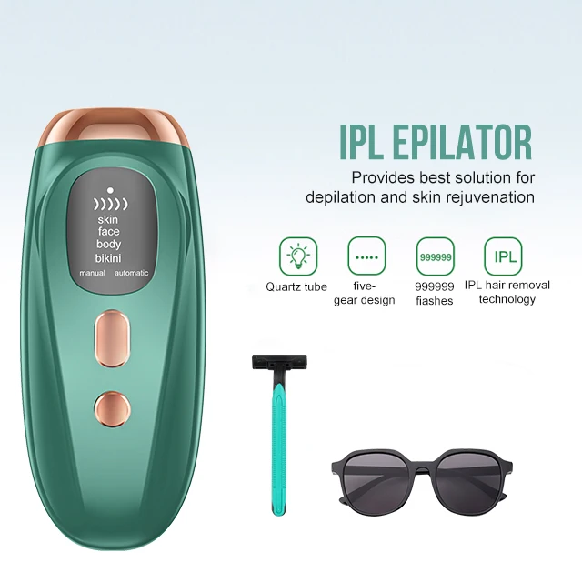 Portable IPL Hair Removal Ice Cooling Permanent IPL Machine Epilator Ice Cooling Painless Body Permanent IPL