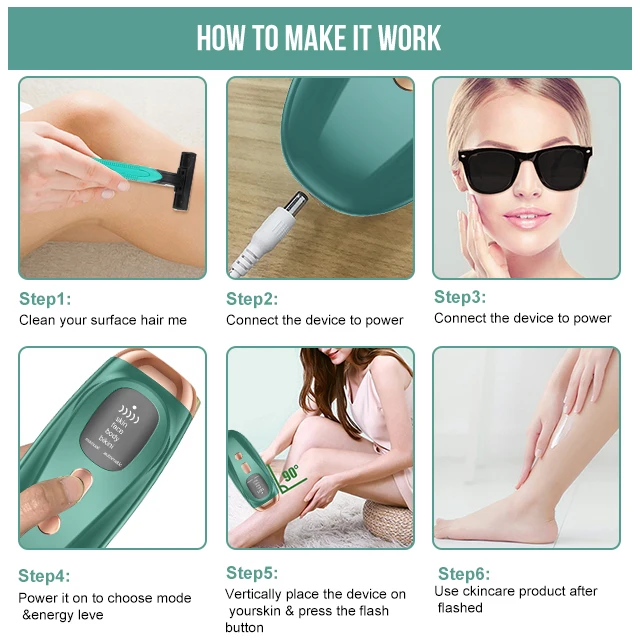 Portable IPL Hair Removal Ice Cooling Permanent IPL Machine Epilator Ice Cooling Painless Body Permanent IPL
