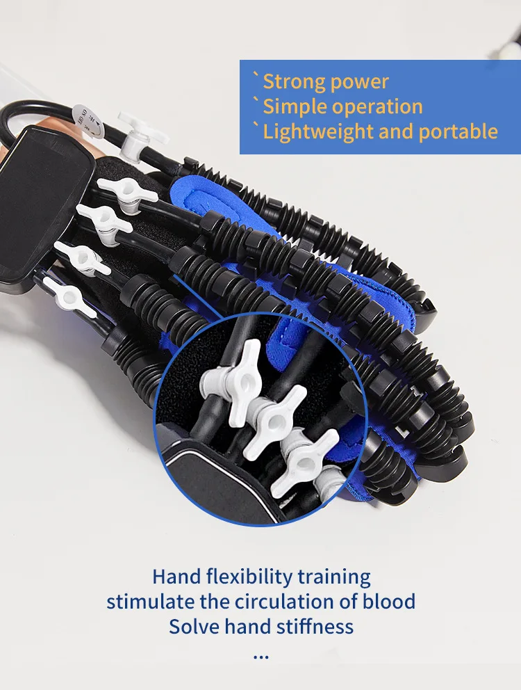 Original Factory Robot Gloves Electric Intelligent Five Finger Trainers Hand Recovery Massage Instrument
