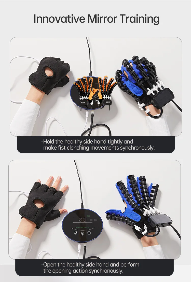 Original Factory Robot Gloves Electric Intelligent Five Finger Trainers Hand Recovery Massage Instrument