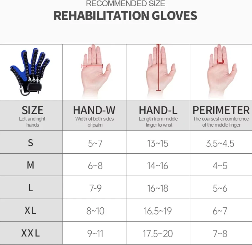 Original Factory Robot Gloves Electric Intelligent Five Finger Trainers Hand Recovery Massage Instrument
