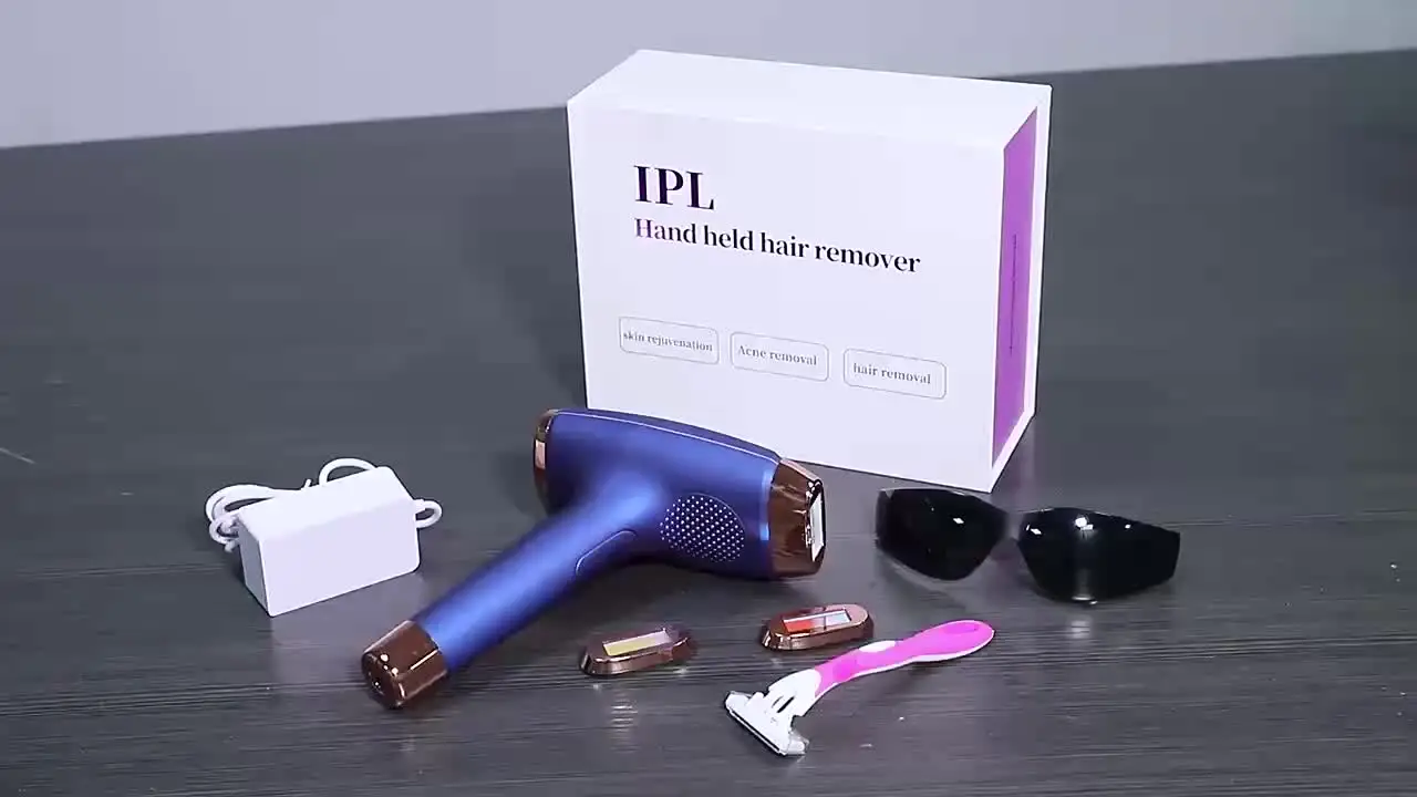 Portable Home Use IPL Epilator 2-in-1 Machine Painless IPL Hair Removal Home Use Legs Bikini Area Permanent IPL Pro Hair Removal