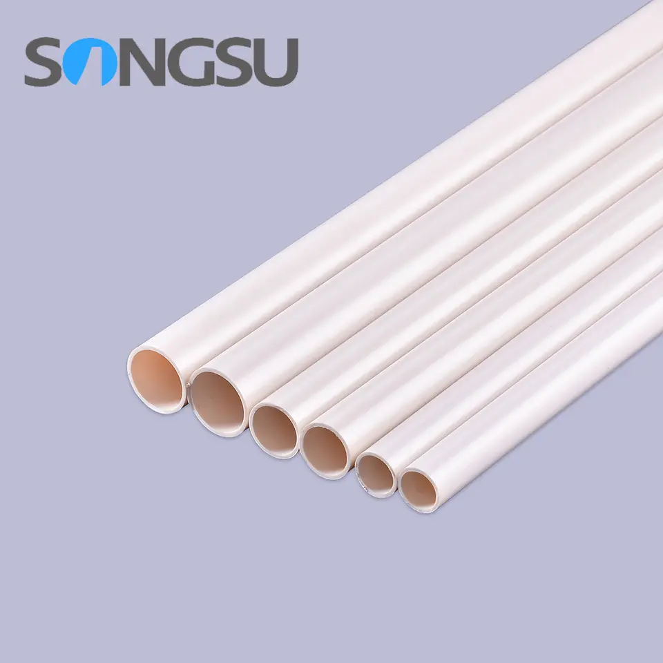 Factory wholesale 16mm 20mm 25mm 32mm thin wall electrical conduit cheap colored pvc pipe