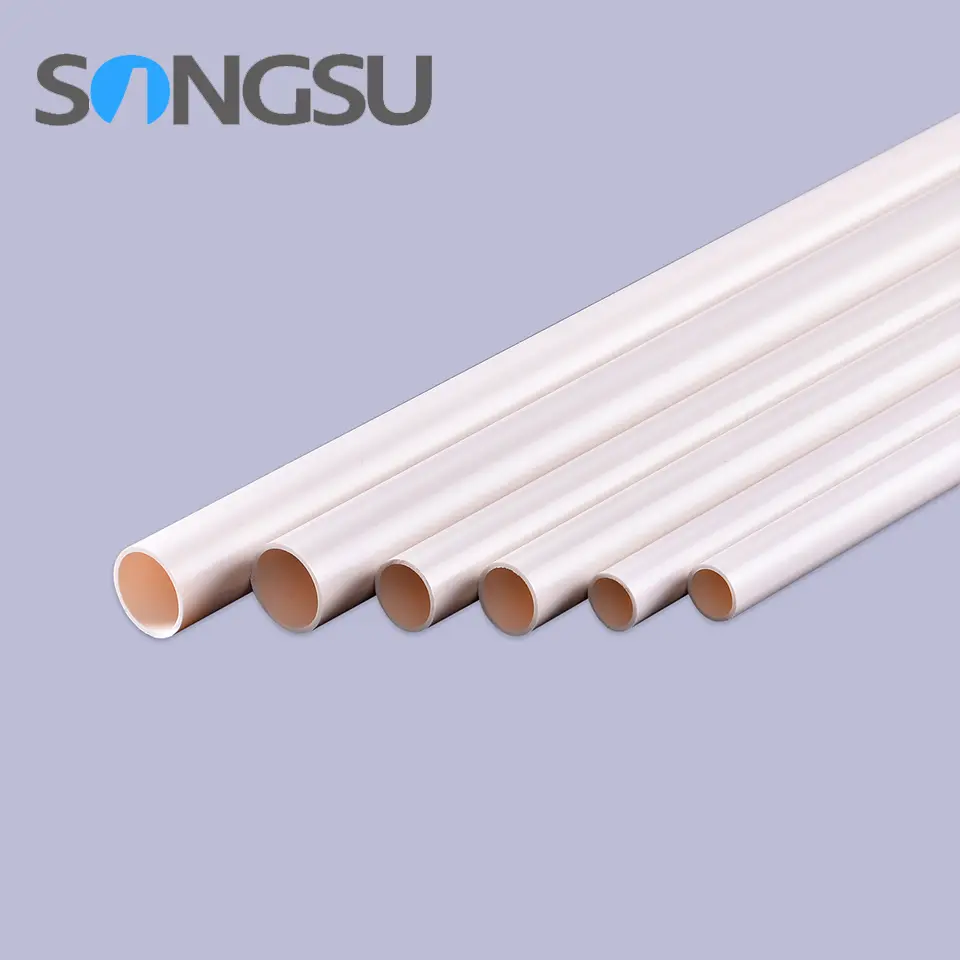 Factory wholesale 16mm 20mm 25mm 32mm thin wall electrical conduit cheap colored pvc pipe