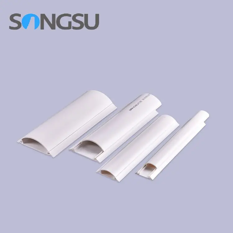 Factory Supply All Sizes PVC Floor Mouted Trunking Electrical Cord Cover For Floor