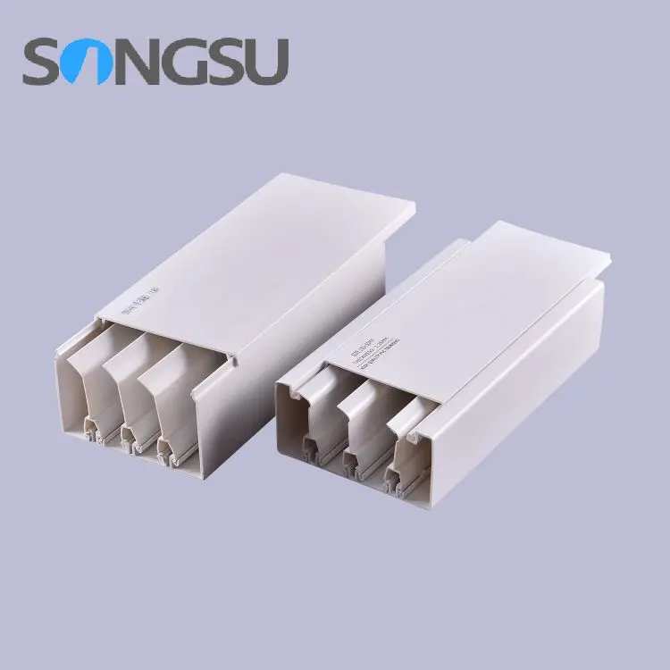 Ce All Sizes PVC Compartment Trunking With 2/3 100X50mm/Solid Compartment Cable Duct