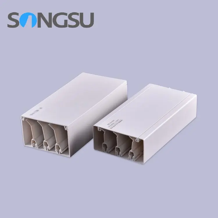 Ce All Sizes PVC Compartment Trunking With 2/3 100X50mm/Solid Compartment Cable Duct
