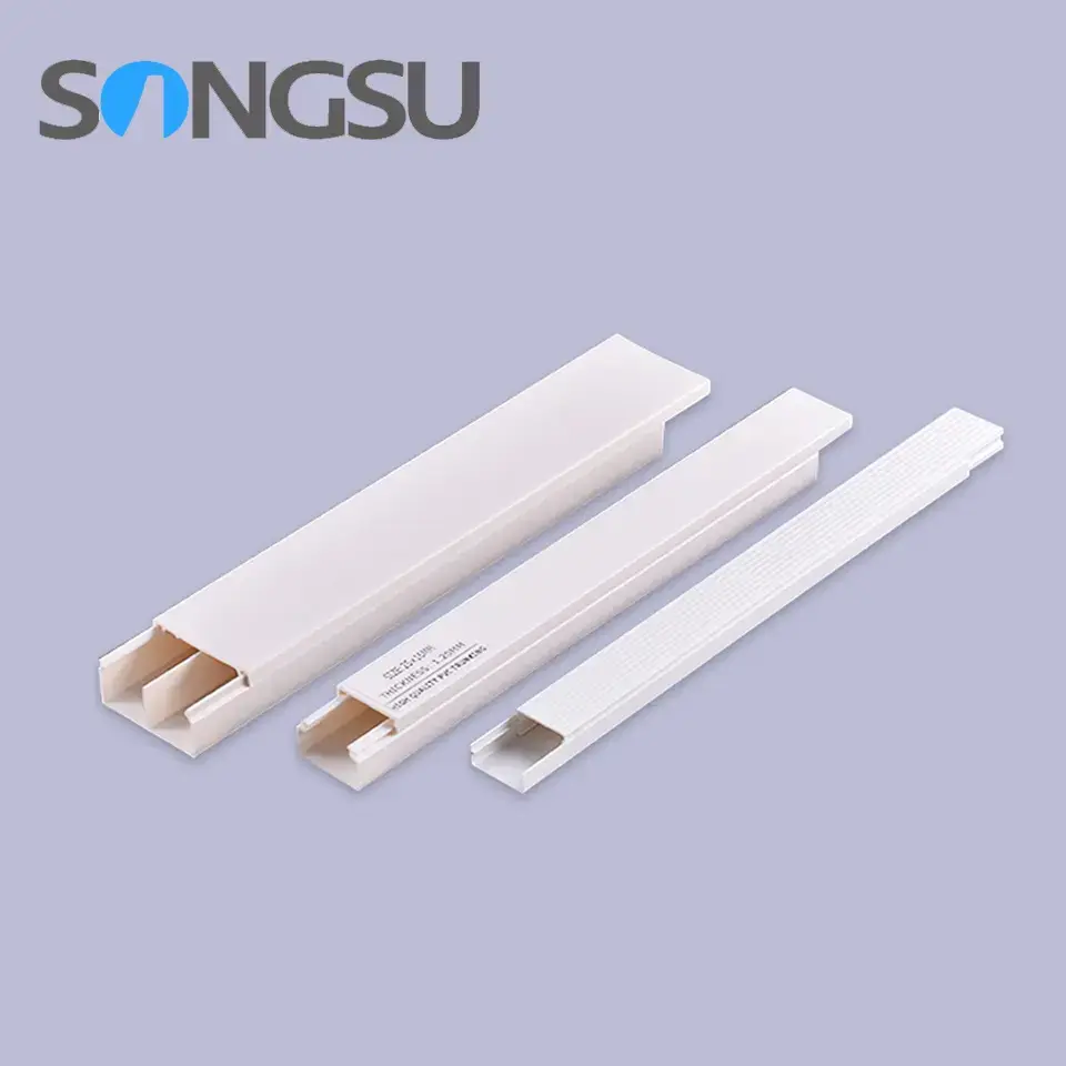 What materials are used in network cable trunking? : Songsu PVC New Cable Trunking Network