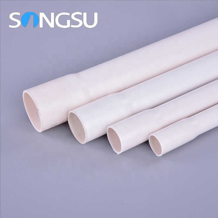 White PVC Electrical Conduit Pipe For Cable Routing