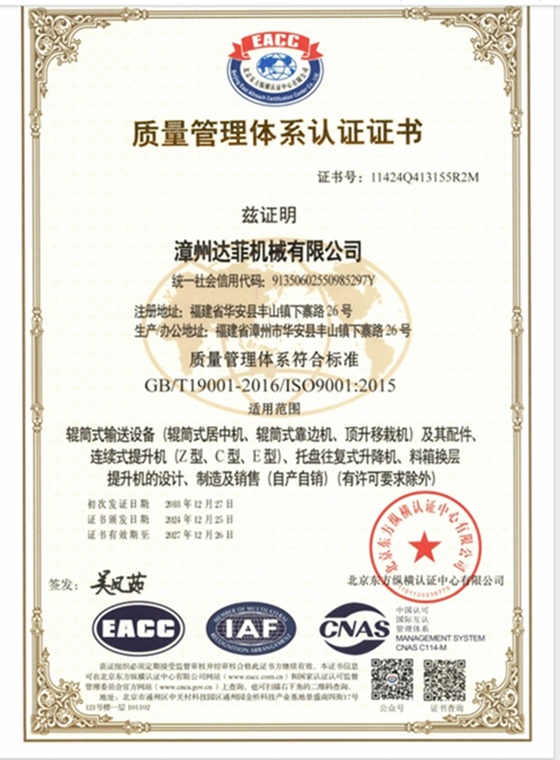 Quality Management System Certification