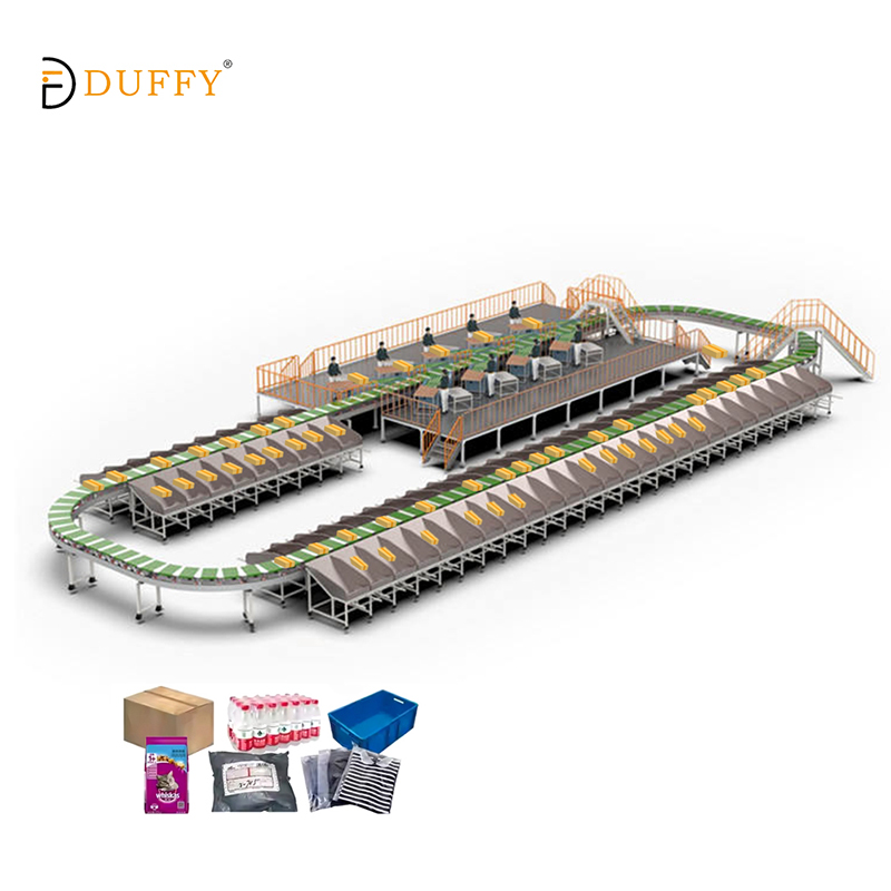 Tilt Tray Packaging Conveyor Sorting Belt System
