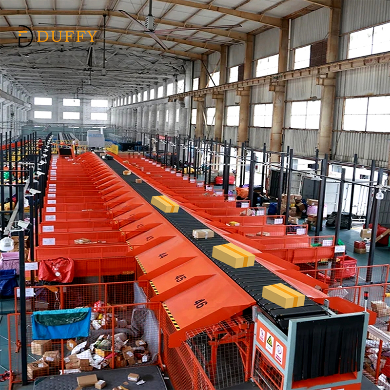 Tilt Tray Packaging Conveyor Sorting Belt System